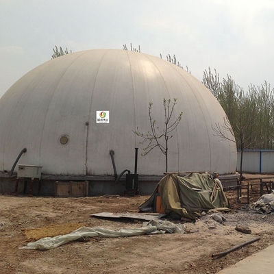 혐기성 반응을 가진 자동 통제 두 배 막 Biogas 홀더