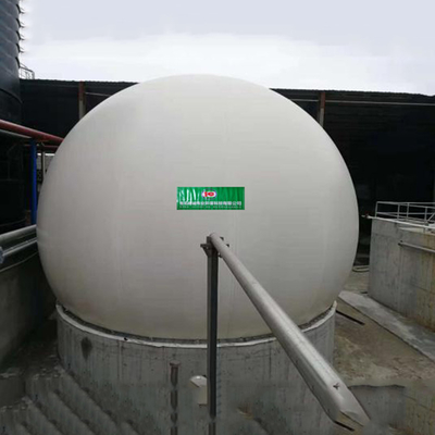 혐기성 반응을 가진 자동 통제 두 배 막 Biogas 홀더