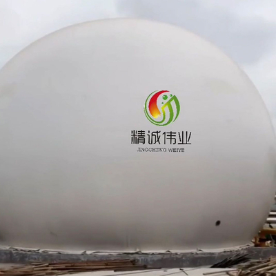 혐기성 반응을 가진 자동 통제 두 배 막 Biogas 홀더