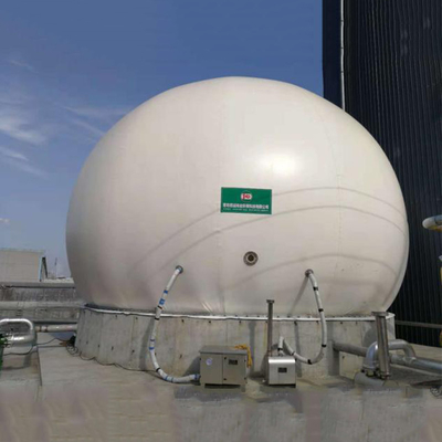 혐기성 반응을 가진 자동 통제 두 배 막 Biogas 홀더
