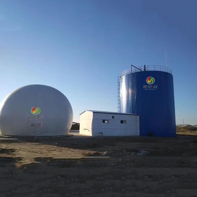 저장 가스 혐기성 반응을 위한 UV 저항하는 두 배 막 Biogas 홀더