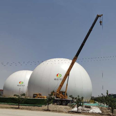 저장 가스 혐기성 반응을 위한 UV 저항하는 두 배 막 Biogas 홀더
