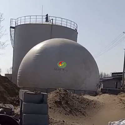 온도 Range-30℃~+70℃ 두 배 막 가스 홀더에 의하여 주문을 받아서 만들어지는 크기